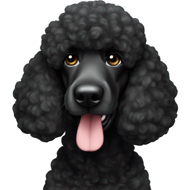 Black standard phantom poodle emoji