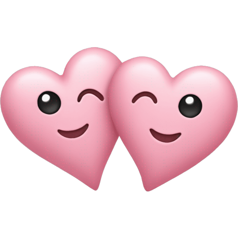 two pastel pink hearts - small emoji