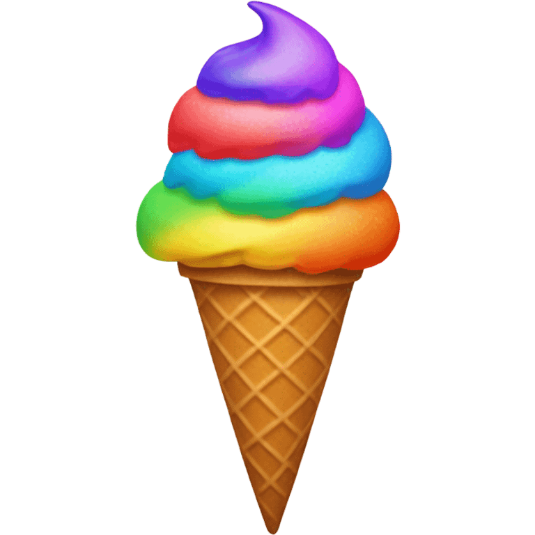 happy Rainbow ice cream with sparkles emoji