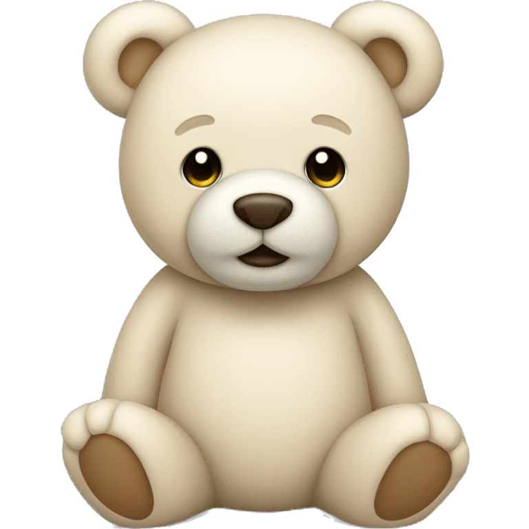 Cream colored teddy bear  emoji