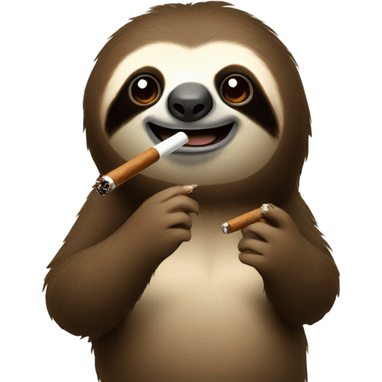 sloth smoking a cigar ￼ emoji