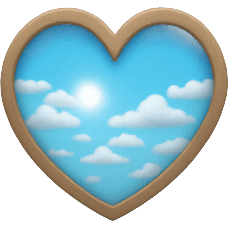 Heart sky blue  emoji