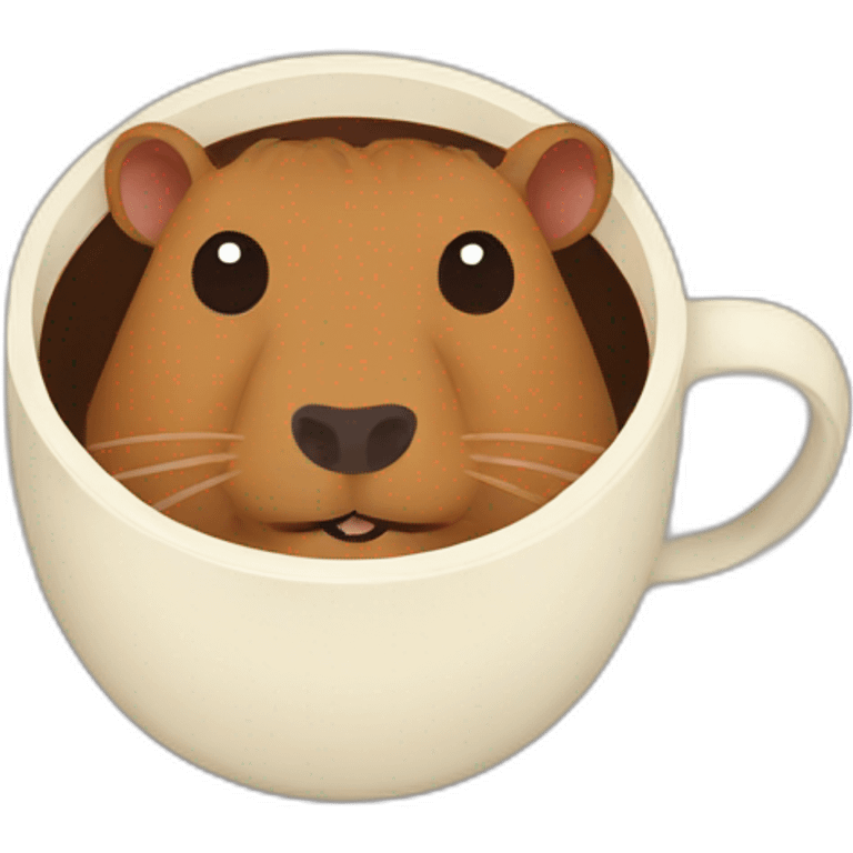 Capybara coffee emoji