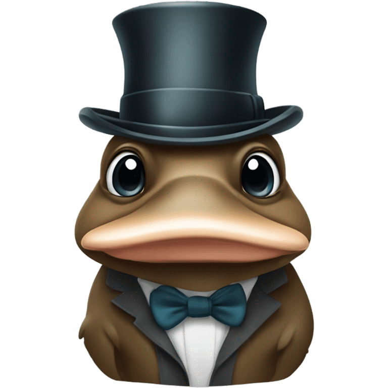 Platypus wearing a monocle ￼ emoji