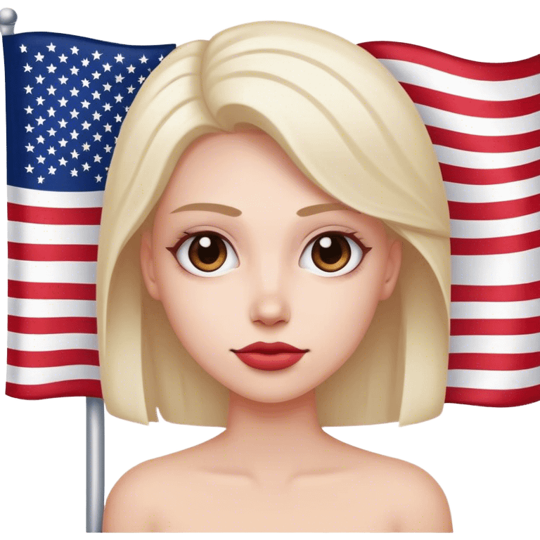 white american with usa flag emoji