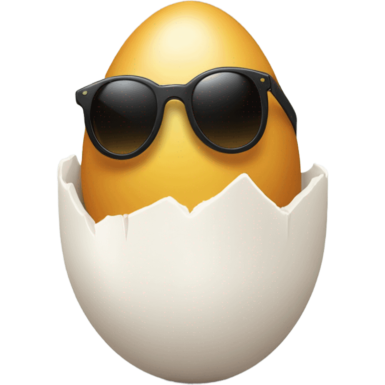 Egg wearing sunglasses  emoji