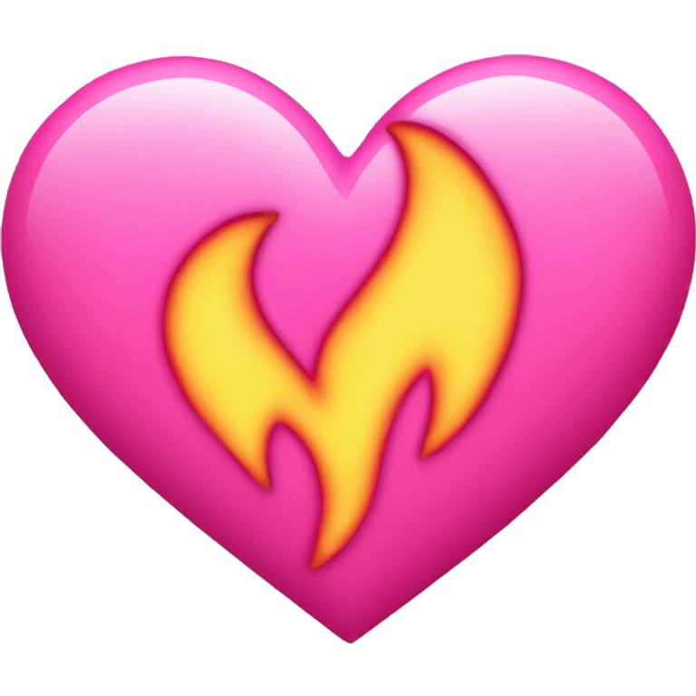 pink heart with flames emoji