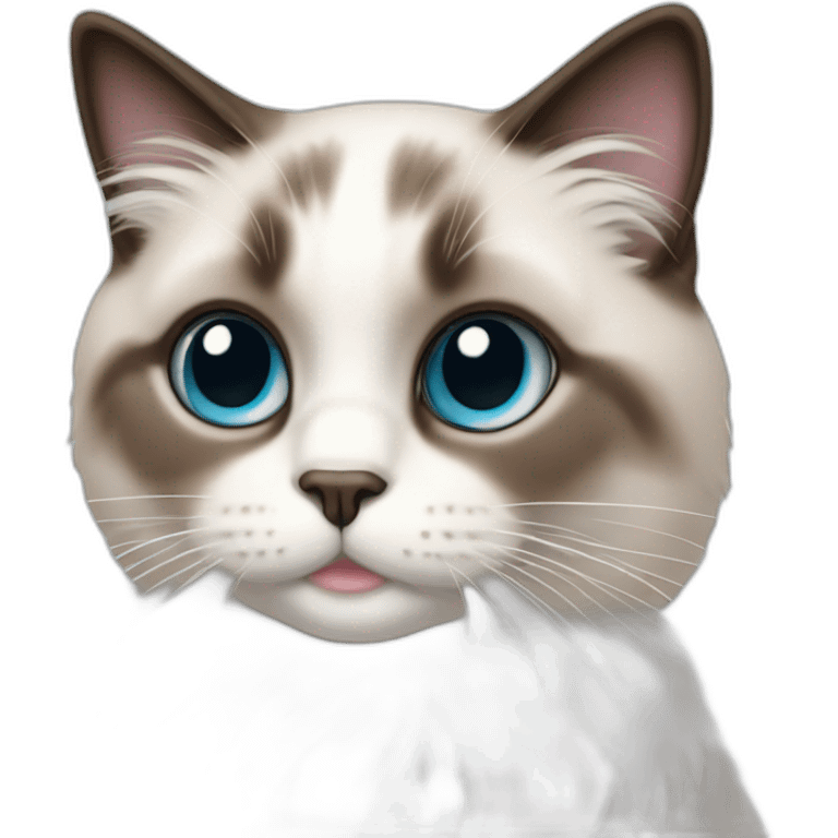 cute ragdoll cat emoji