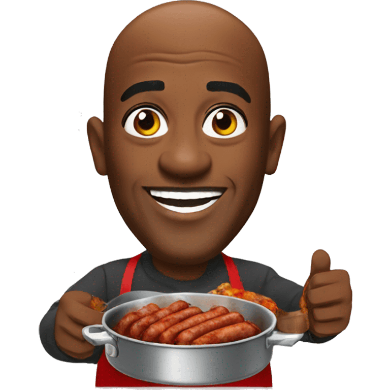 Ainsley Harriott cooking sausage casserole emoji