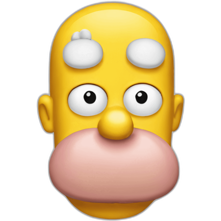 homer simpson with a pig nose emoji