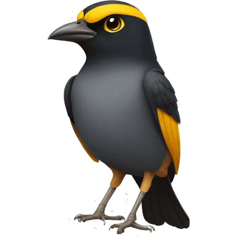 emoji of myna front view emoji