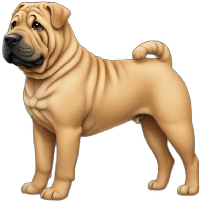 Sharpei negro emoji