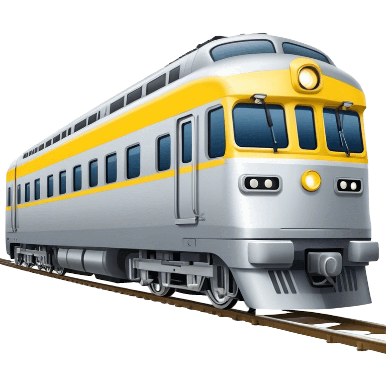 Australian passenger train (Iconic colour: Silver and yellow) emoji