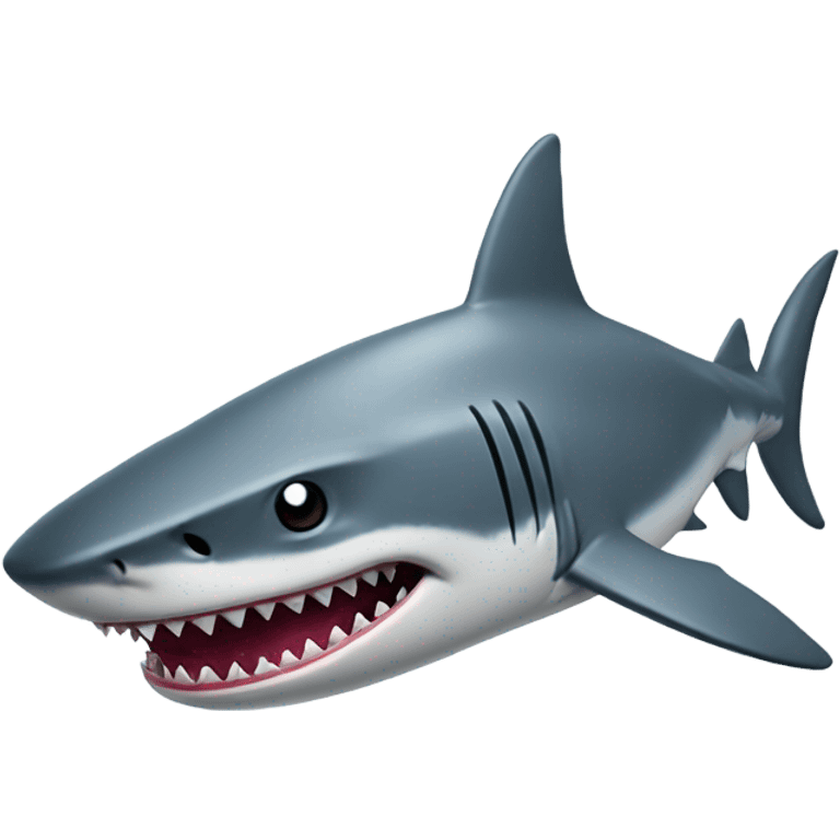 A shark with a realstic toy gun emoji