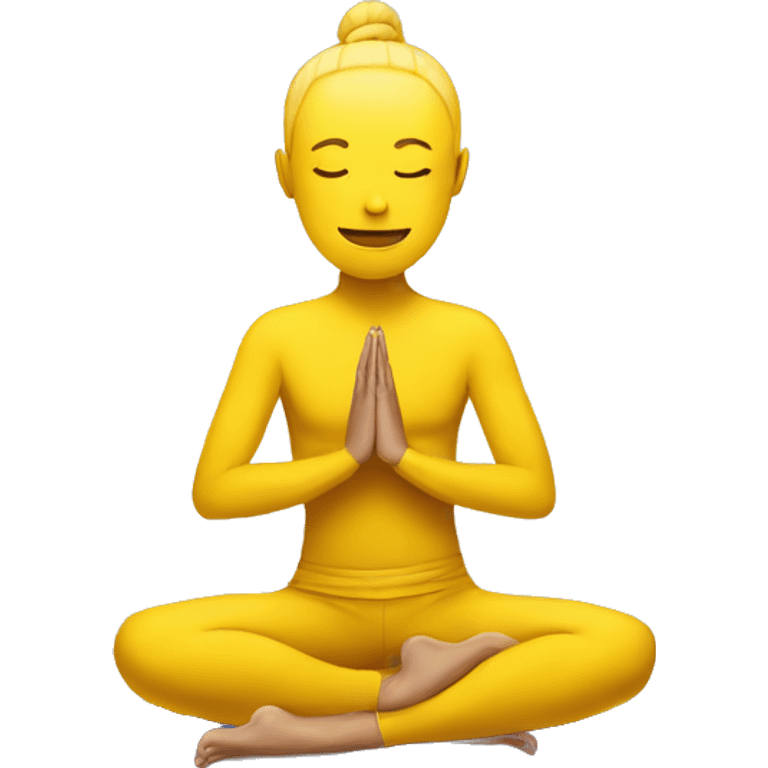 yellow person doing yoga emoji