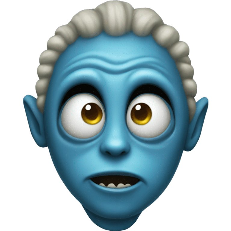 Blue alien emoji