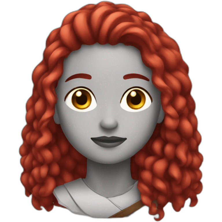 guerrera pelo rojo emoji