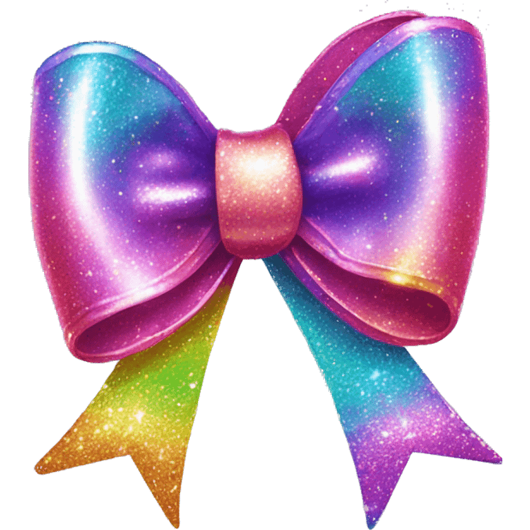 glittery lisa frank bow emoji