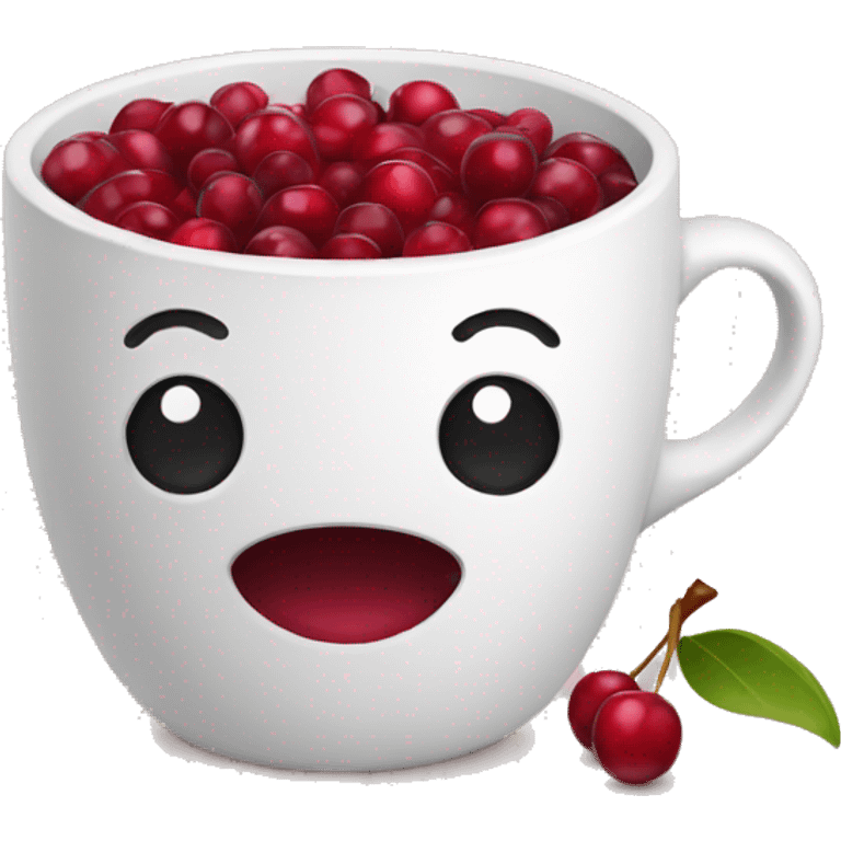 cup with cranberry  emoji