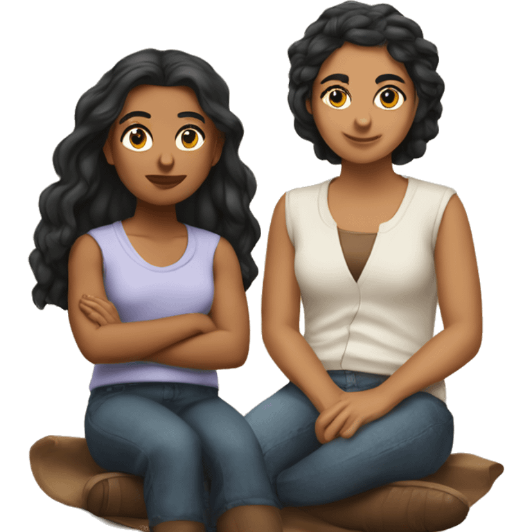 Sanidhya and anousha sitting emoji