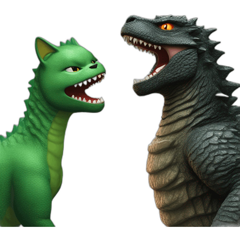 cat-vs-gozilla GODZILLA emoji