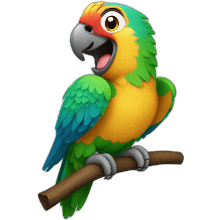 parrot singing emoji