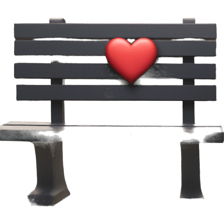 Hearts on a bench emoji