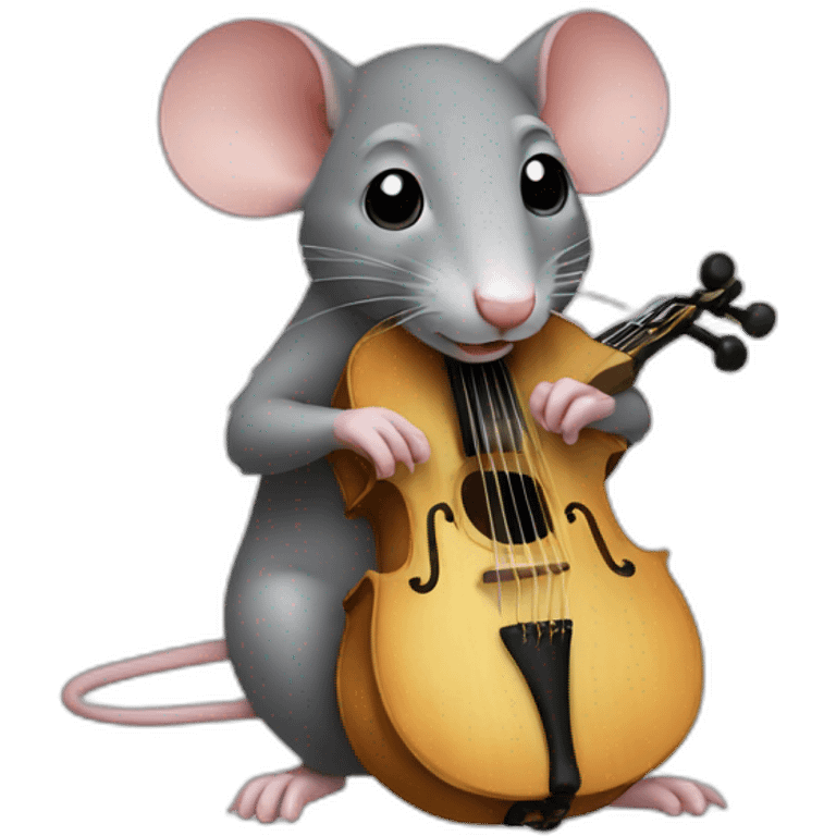 Rat playing instrument emoji