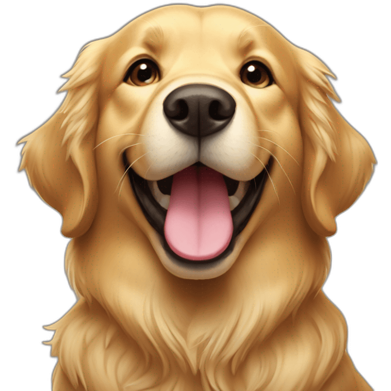 happy golden retriever named yako emoji