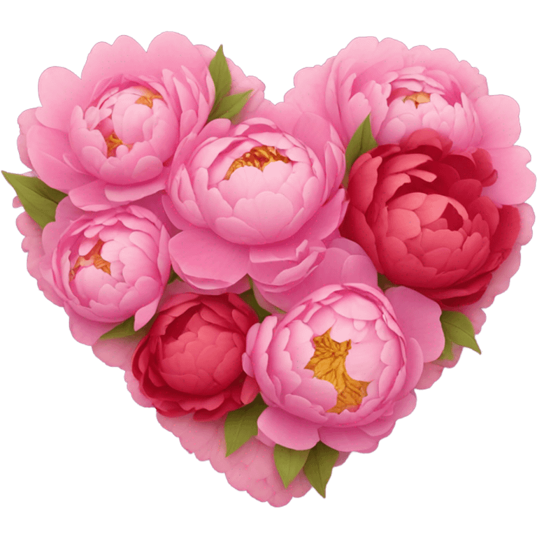 Heart with peonies emoji