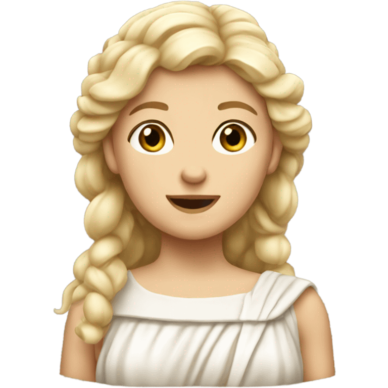 White blond girl in old rome emoji