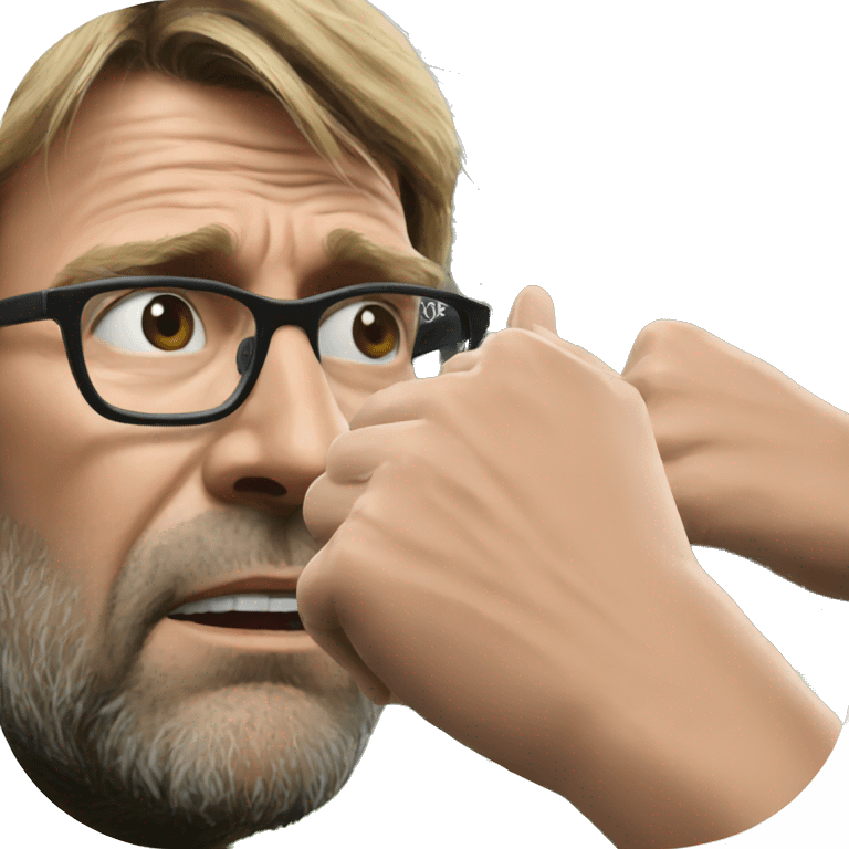 Klopp hand to face emoji