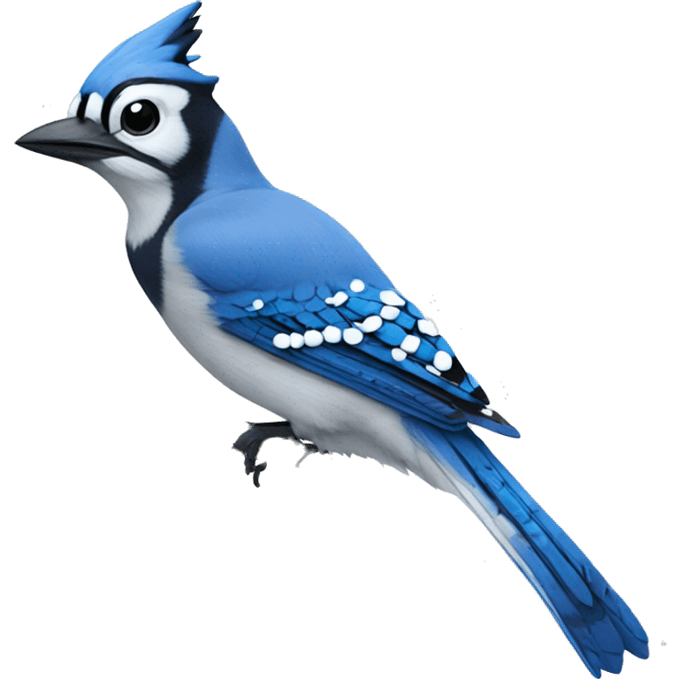 Bluejay on a branch emoji