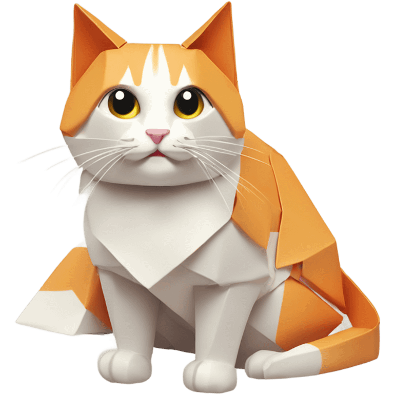 cat origami saumon happy emoji