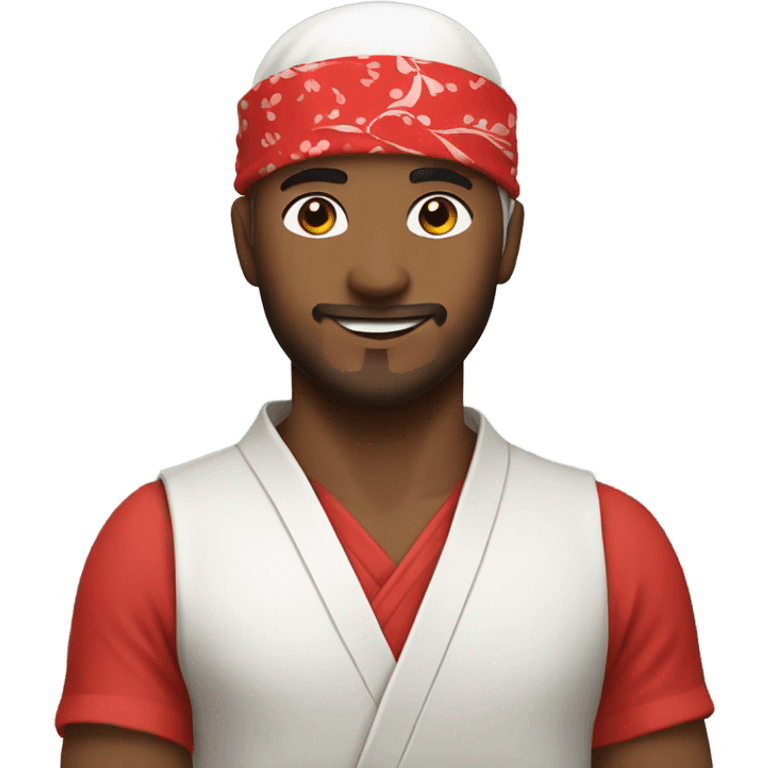 gay sushi master with red bandana emoji