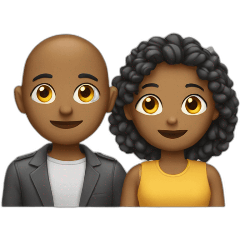 two people make a love emoji