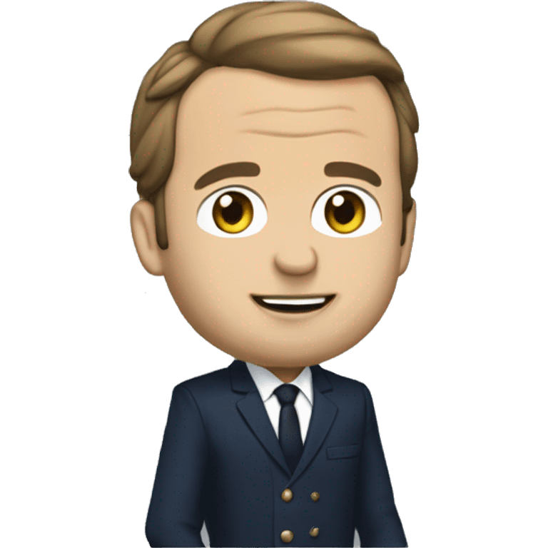 Macron qui parle au rappeur Ninho emoji