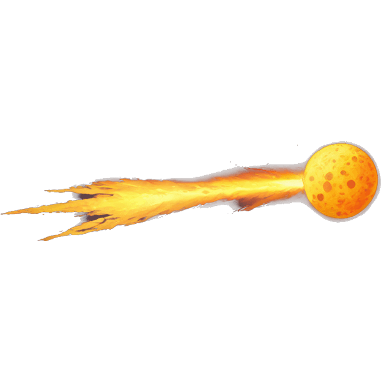 Planet comet flaming trail emoji