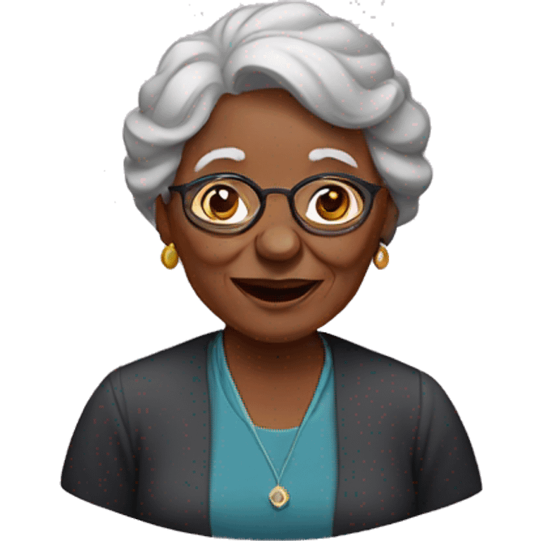 Old black lady emoji