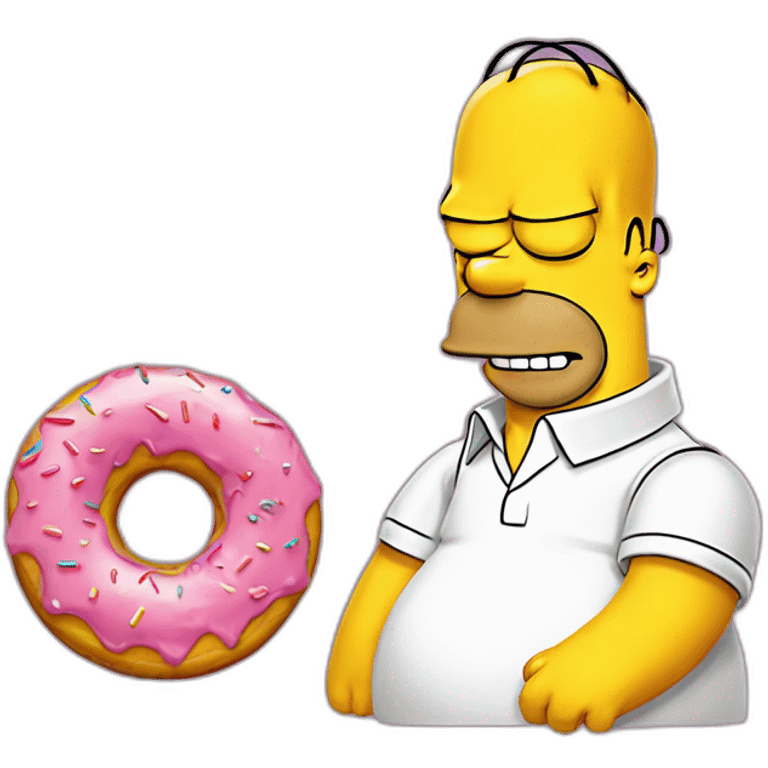 Homer Simpson as a donut emoji