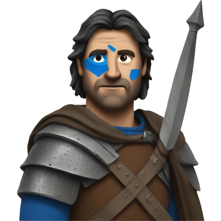 william wallace with face paint emoji