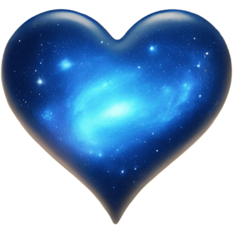 Blue galaxy heart emoji