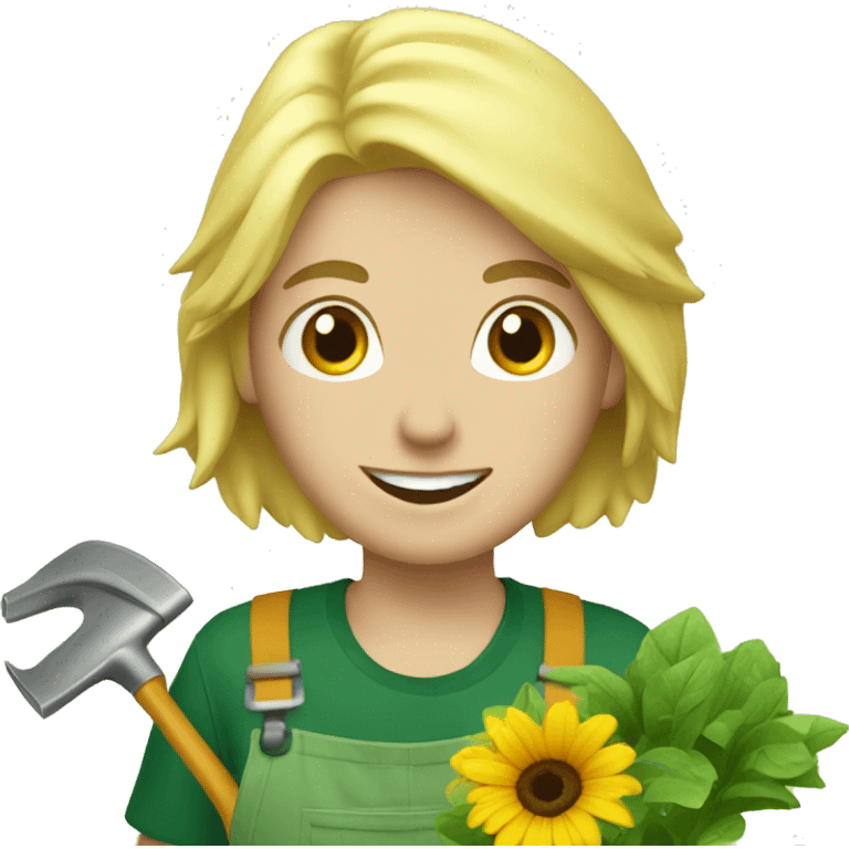 Blond gardener emoji