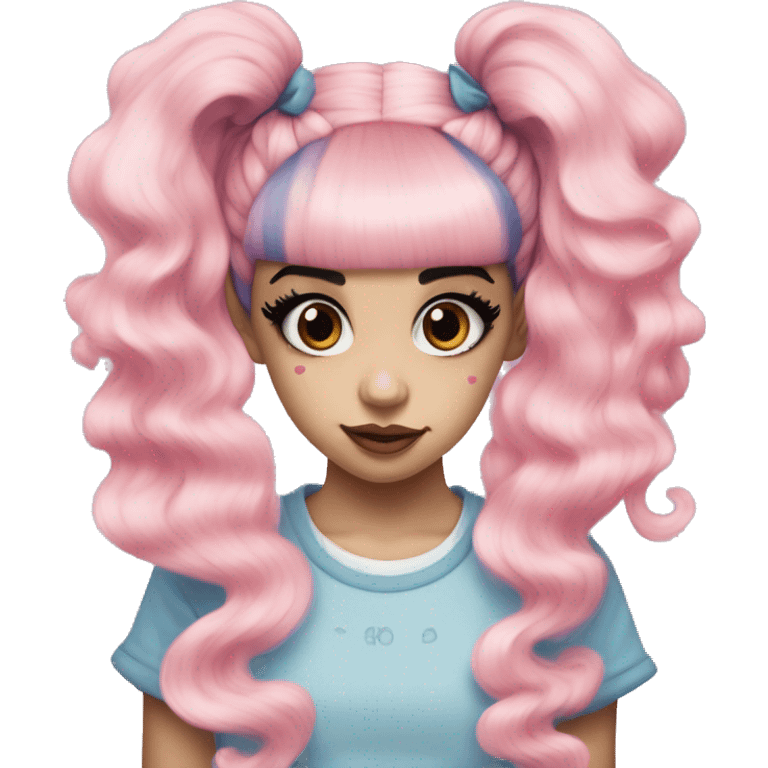 Melanie Martinez split dye hair emoji