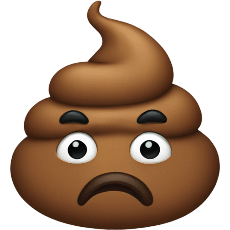 Frowning poop emoji