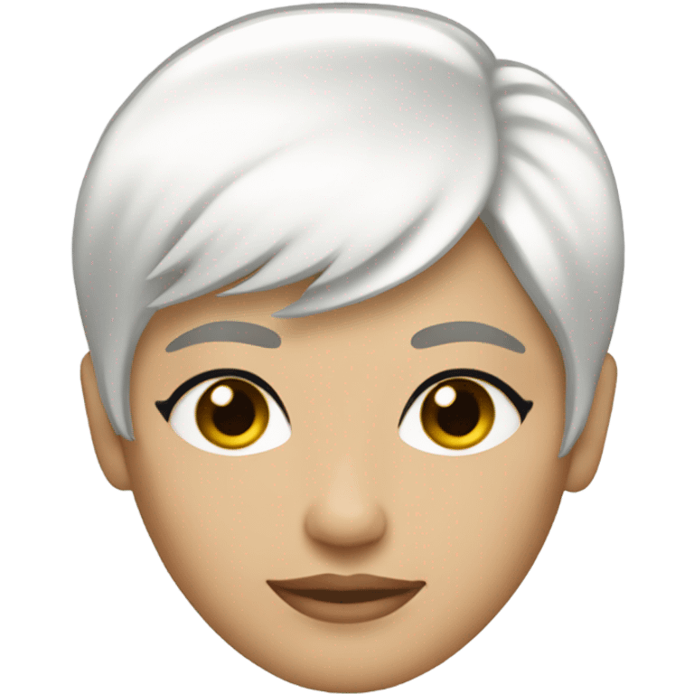 white short hair lesbian hair  emoji