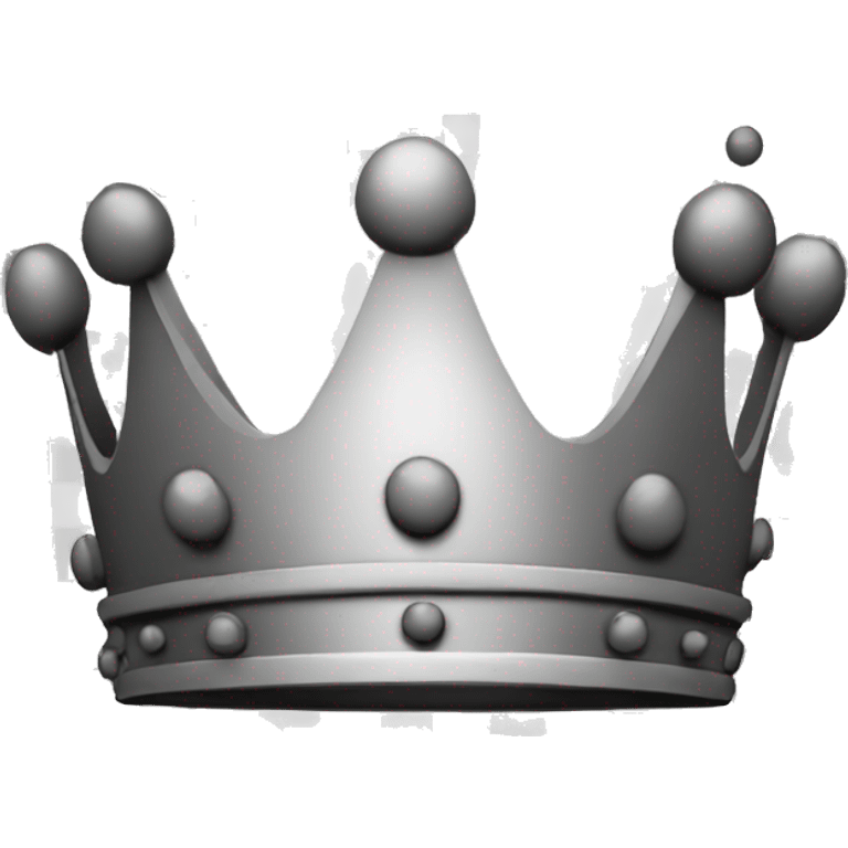 white crown, circuled by a black border emoji