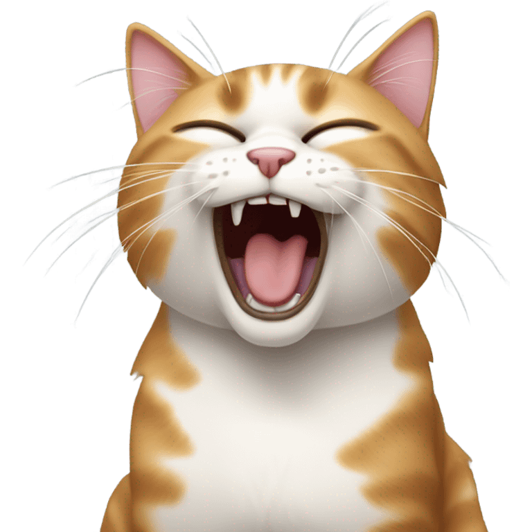 A cat yawning  emoji