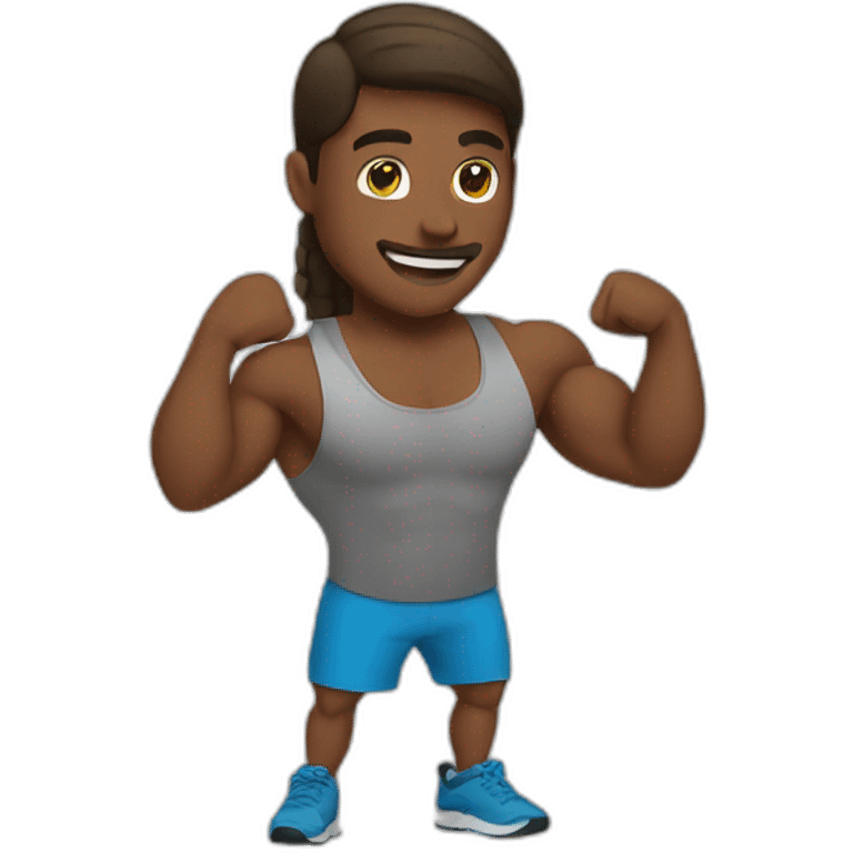 A guy doing workout emoji