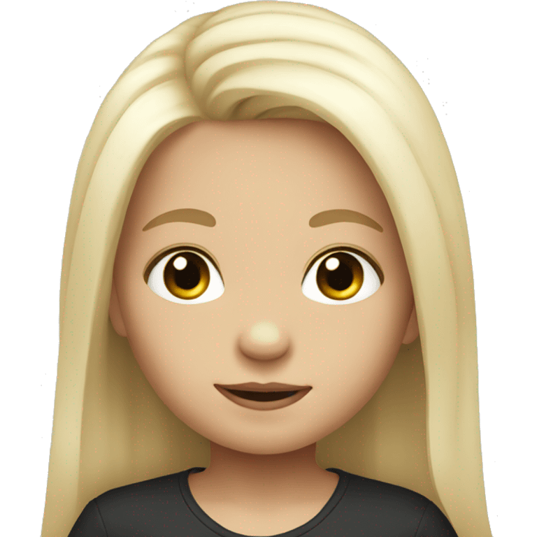 pale toddler black long hair  emoji